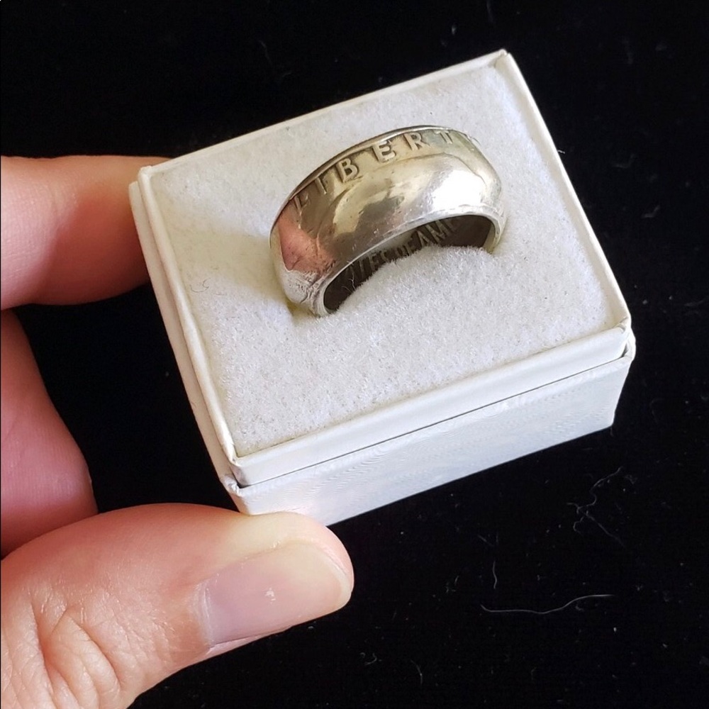Handcrafted Coin Ring | Ben Franklin Half Dollar